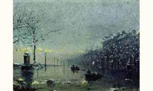BARBIER Antoine 1859-1948,Les inondations à Paris en 1910,1910,eAuctionRoom FR 2002-06-24