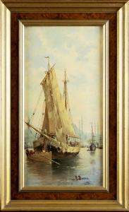 BARBIER Antoine 1859-1948,Port de Constantinople,1893,Osenat FR 2022-06-19