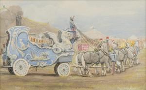 Barbour Johnson Robert,Circus steam calliope wagon with horses,John Moran Auctioneers 2017-08-08