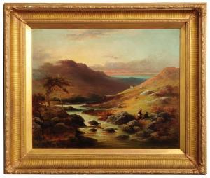 BARCLAY J,Figures in a mountain landscape with rushing stream,Mallams GB 2019-07-10