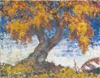 BARCLAY John McLaren 1811-1886,Riverside tree, autumn,David Lay GB 2011-01-13