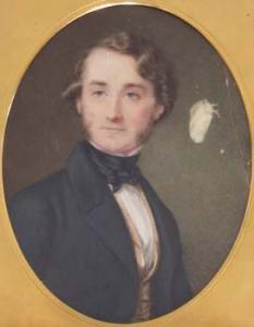 BARCLAY William 1797-1859,Portrait of a young man,1840,Peter Wilson GB 2010-04-21
