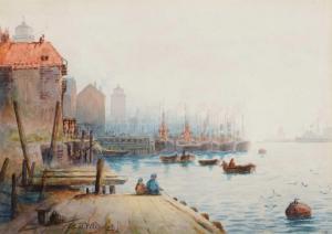 BARCLAY WISHART George 1873-1937,North Shields Harbour,Anderson & Garland GB 2019-09-03