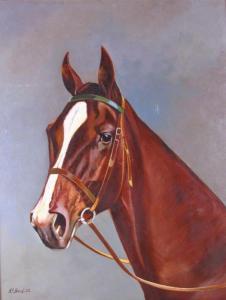 BARD Arthur E 1905-1979,Portrait of Horse,1952,Wickliff & Associates US 2017-03-18