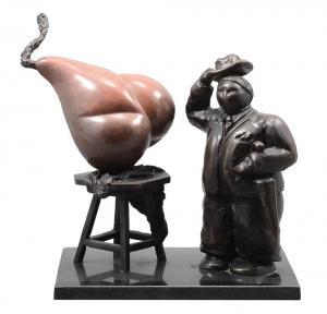 BAREL Yossi 1951,Figure with a Sculpture,Tiroche IL 2016-07-02