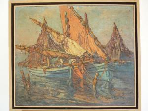 BARET Henri 1900-1900,Les bateaux de pêche,Hôtel des ventes d'Avignon FR 2020-03-07