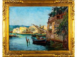 BARET Henri 1900-1900,Les pêcheurs,Hôtel des ventes d'Avignon FR 2021-03-06