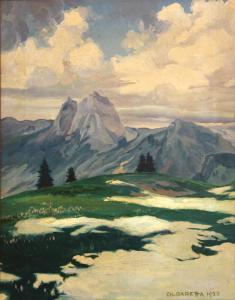BARETTA Ch 1900-1900,Snow melting in a mountain landscape,1932,Bonhams GB 2012-08-19