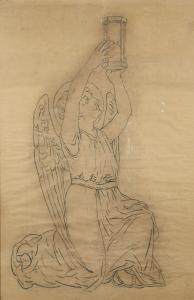 BARGELLINI Umberto 1895-1936,Studio per affresco raffigurante un angelo ,Capitolium Art Casa d'Aste 2023-07-11