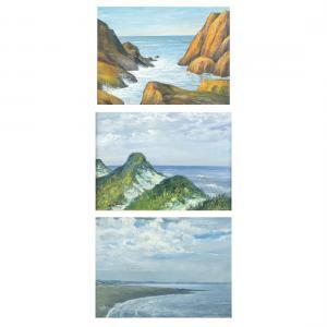 BARILE Xavier J,"Rocks in Open Sea," "Along the Shore - Staten Isl,MICHAANS'S AUCTIONS 2023-07-14