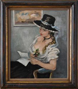 BARILLà Pietro 1887-1953,La lettera,Meeting Art IT 2019-05-29