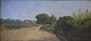 Barjon Victor 1845-1920,Chemin haut talus et arbres,Etienne de Baecque FR 2018-10-04