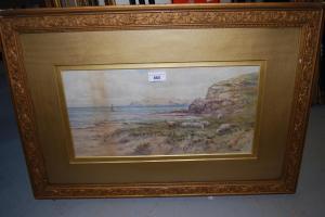 BARKER George 1844-1894,coastal scene with sheep grazing,Lawrences of Bletchingley GB 2021-06-08