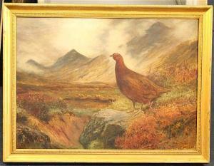 BARKER George 1882-1965,Grouse in a Scottish valley,Gorringes GB 2014-09-03
