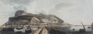 BARKER Henry Aston,A view of Gibraltar taken by Henry AstonBarker fro,1804,Bonhams 2009-02-24