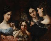 BARKER Lucette E 1853-1874,Portrait of four girls said to be Laura, Octavia, ,Bonhams GB 2011-11-29