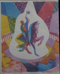 BARKER MILL Peter 1908-1994,abstract circus scene,Denhams GB 2013-08-07