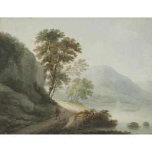 BARKER OF BATH Benjamin,MOUNTAIN LANDSCAPE WITH FIGURE ON A PATH,1800,Waddington's 2023-08-24