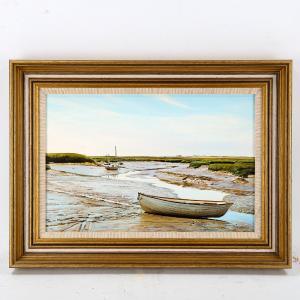 BARKER Peter 1954,Estuary at low tide,Burstow and Hewett GB 2021-12-16