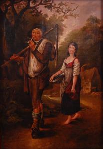 BARKER Thomas 1769-1847,A Farmer and his Daughter by a cottage,Lacy Scott & Knight GB 2017-09-30