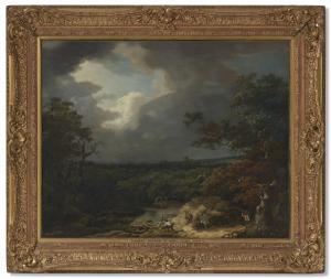 BARKER Thomas 1769-1847,A stormy wooded landscape with foragers by a river,Christie's GB 2024-03-27