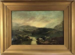 BARKER Thomas 1769-1847,Highland Loch view with highlander and cattle,Reeman Dansie GB 2024-01-07