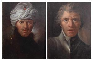 BARKER Thomas Jones,'Scorn' portrait of a man wearing a turban,Clevedon Salerooms 2023-03-09