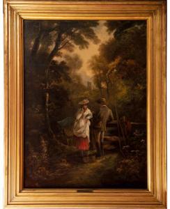 BARKER Thomas Jones 1815-1882,Paesaggio boschivo con scena galante,Eurantico IT 2023-06-29