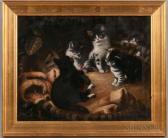 BARKER Thomas Jones 1815-1882,Portrait of Cats,19th Century,Skinner US 2017-08-14