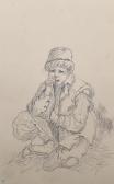 BARKER Thomas 1769-1847,Study of a Boy, Crouching,John Nicholson GB 2019-01-30