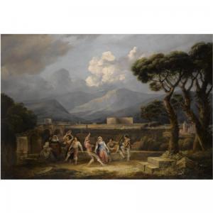 BARKER Thomas 1769-1847,THE SALTARELLO, WITH A VIEW OF THE COLOSSEUM, ROME,1800,Sotheby's 2009-07-09