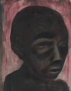 BARKER Wayne 1963,Untitled (Dark Head),1989,Strauss Co. ZA 2022-10-25