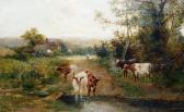 BARKER William Dean 1830-1888,Cattle watering at a country stream,Bonhams GB 2009-09-15