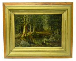 BARKER William H 1800,Wooded landscape with centralized pond,1880,Winter Associates US 2015-11-02