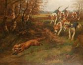 BARKER Wright 1864-1941,Huntsman and hounds in pursuit of a fox,1913,Duke & Son GB 2007-04-19