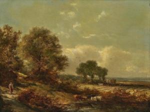 BARLAND Adam 1843-1875,English stream landscape with rural scenery,Neumeister DE 2022-09-28