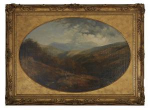BARLAND Adam 1843-1875,Valley Landscape,Leonard Joel AU 2018-10-23