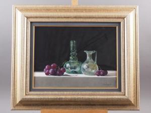 BARLEY ROY 1935,still life of grapes and glass vases,Jones and Jacob GB 2022-08-10