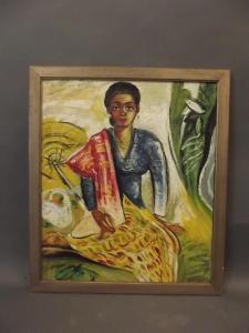 BARLI 1921,Portrait of an Indian woman in colourful,Crow's Auction Gallery GB 2017-07-05