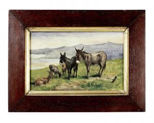 BARLOW Hannah 1850-1916,Donkeys,c.1880,Bonhams GB 2015-10-07