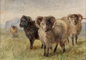 BARLOW Hannah 1850-1916,````````Mountain Sheep',1880,Bonhams GB 2009-03-18