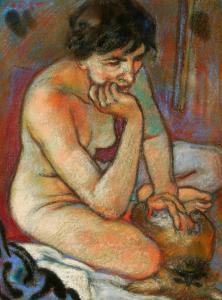 BARLOW Myron G 1873-1937,Seated Female Nude,Abell A.N. US 2023-04-06