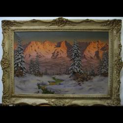 BARMA Hans 1899,SUNSET IN THE ALPS,Waddington's CA 2011-07-04