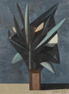 BARNABE Duilio 1914-1961,Bouquet: Blue Background,1958,Hindman US 2023-12-14