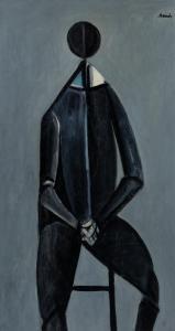 BARNABE Duilio 1914-1961,Figura Seduta (Seated figure),1951,Hindman US 2023-12-14
