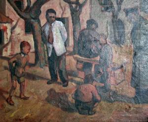 BARNES Alfred Richard Innott 1889-1965,Figures in the street,Gorringes GB 2009-03-25