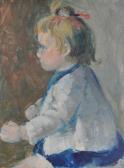 BARNES Alfred Richard Innott 1889-1965,portrait of a child,Burstow and Hewett GB 2012-05-02