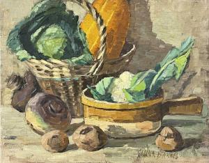 BARNES GARLICK 1891-1987,Still Life - Vegetables,David Lay GB 2021-07-22