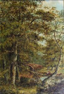 BARNES William Rodney 1850-1919,Woodland river landscape,1886,Canterbury Auction GB 2010-08-02