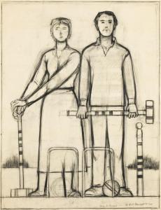 BARNET Will 1911-2012,Study for Croquet,1985,Swann Galleries US 2024-03-14